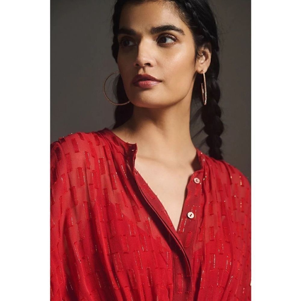 Anthropologie Allene Shimmer Maxi Dress S - Picture 3 of 7